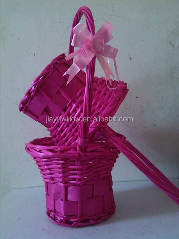 Natural Flower Girl Basket Flower Hanging Baskets Artificial