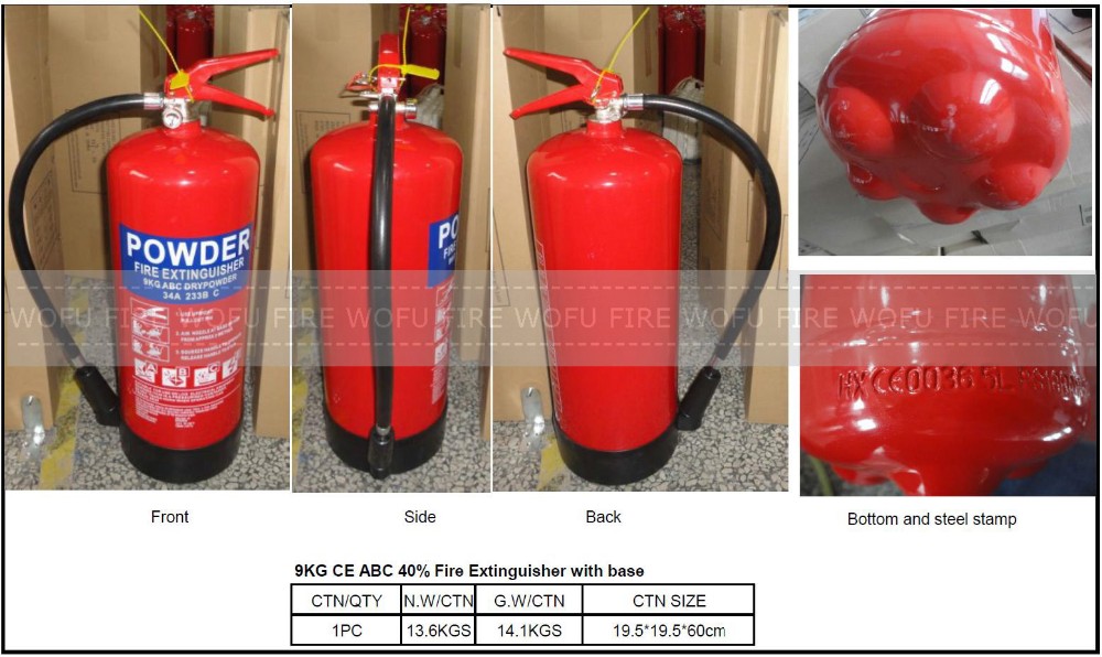 Stored Pressure ABC Dry chemical powder 40% Fire Extinguisher