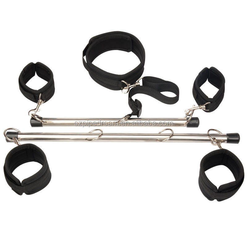 Hand Leg Cuffs Ankle Wrist Restraints Stainless Steel Pipe Bondage Harness Neck Collar Handcuffs