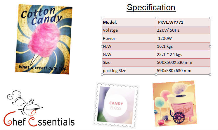 " PKVL.WY771 PERFORNI durable time saving Commercial Candy Floss Maker for marshmallow "