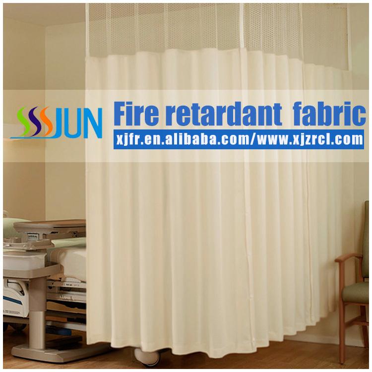 100 Woven Polyester Fire Retardant Antibacterial Hospital Plain