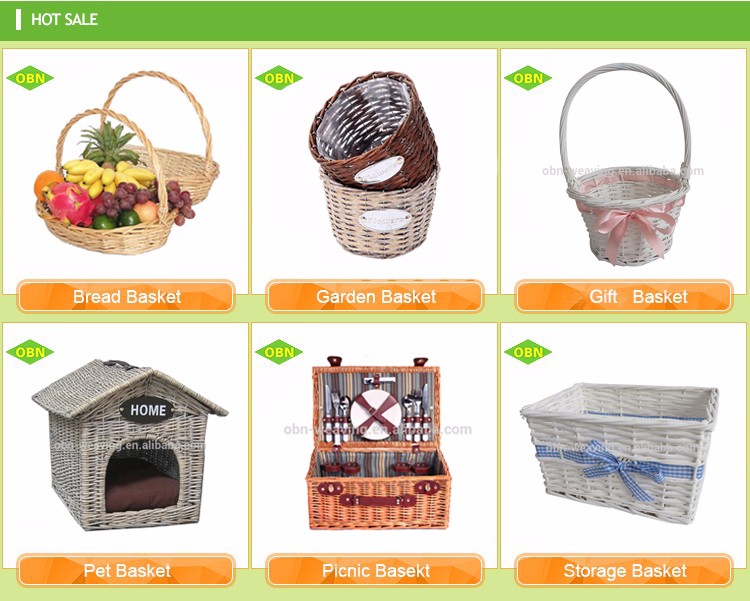 wholesale handicraft willow woven wicker fruits basket with