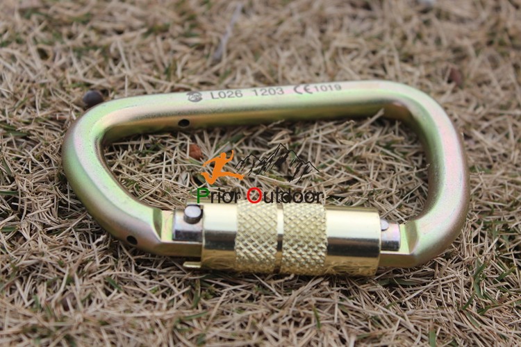新しい高強度35knでありオートロックカラビナ鋼ラウンド形状ロッククライミングカラビナ安全カラビナフックバルク&カスタム仕入れ・メーカー・工場
