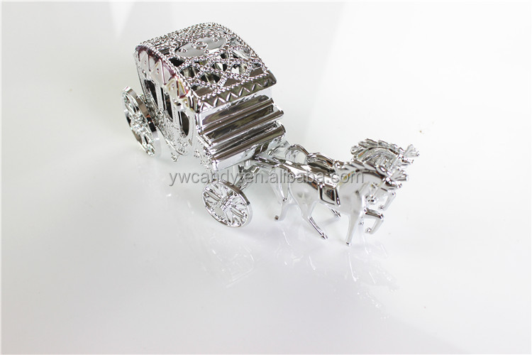 New Assorted Color Plating Process Plastic Pumpkin Horse Carriage Candy boxes Chocolate Boxes Wedding favour gift boxes