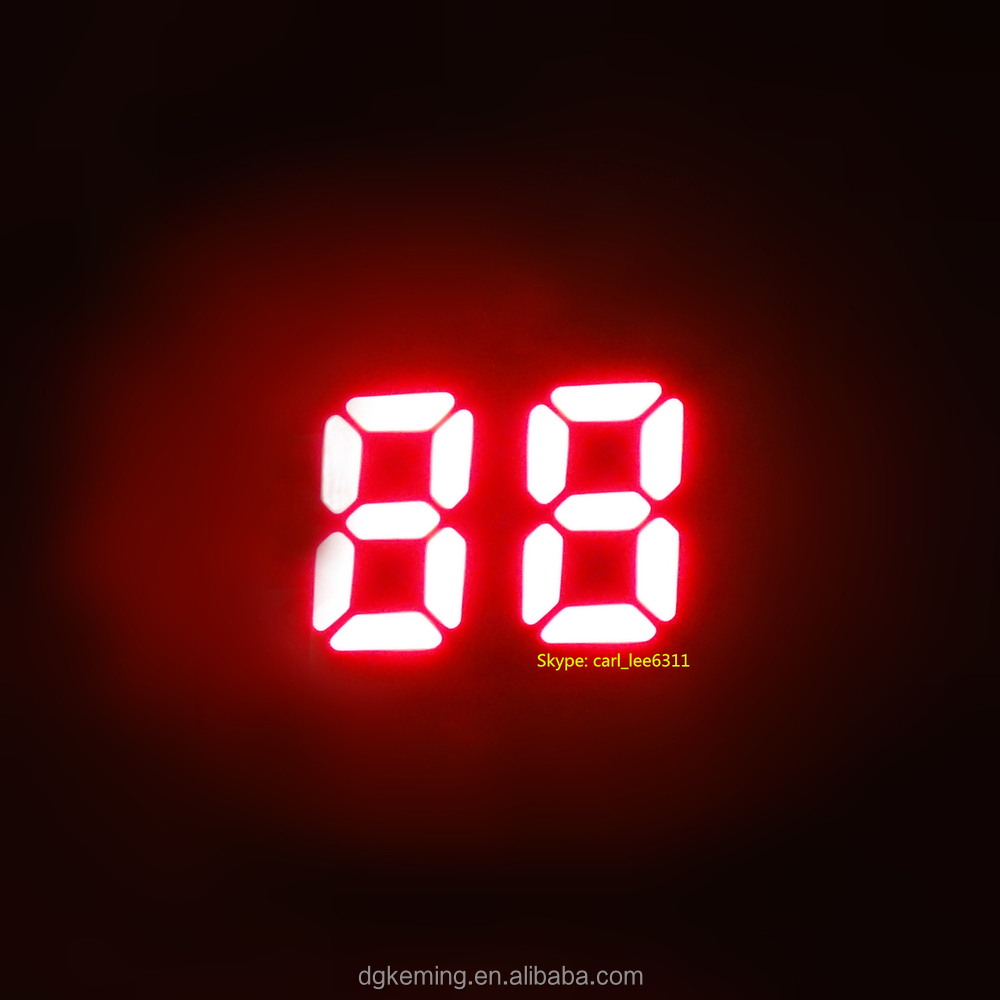 common anode/cathode 0.25 inch mini double 7 segment led display 2 digits