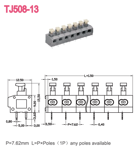 端子台sced7.62ミリメートル複列300v10a端子仕入れ・メーカー・工場