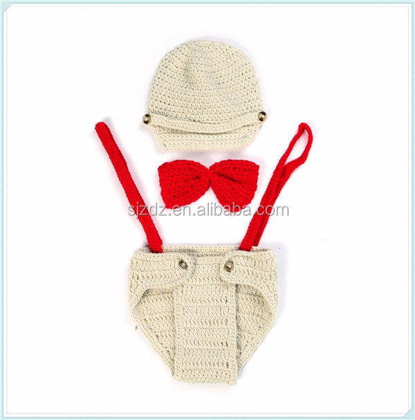 新生児かぎ針編みニット衣装帽子diapper &靴ハロウィン衣装赤ちゃん写真写真プロップ仕入れ・メーカー・工場