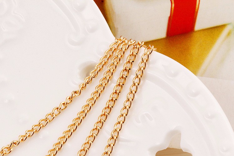 golden chain,goldendragon >>>new multilayer golden chain metal imitation pearl beads
