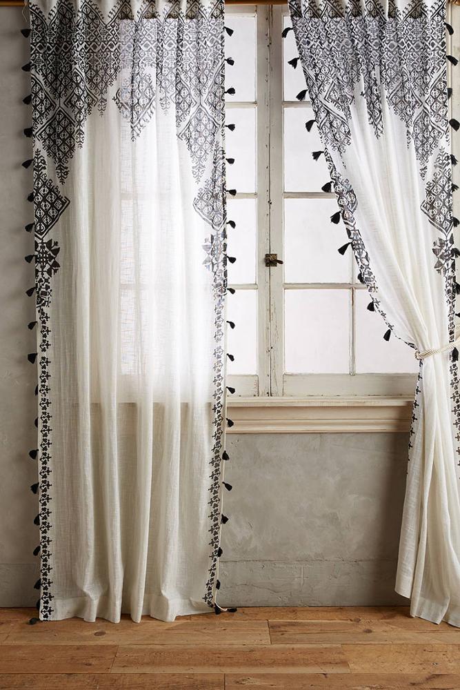 Best Quality White And Black Useful Sheer Lace Curtain For Wedding