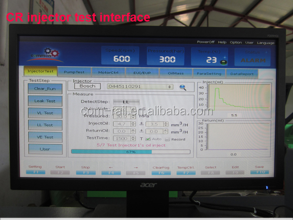 flow meter sensor diesel injector test equipment with piezo function