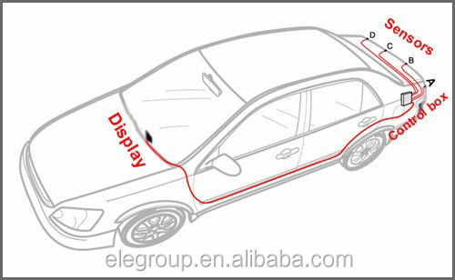 良い販売車の駐車システムパーキングセンサー付きledディスプレイと4リアセンサー問屋・仕入れ・卸・卸売り