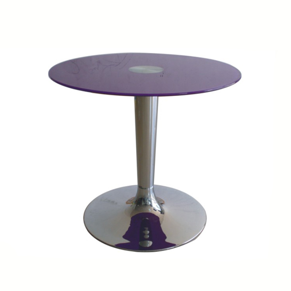 熱い販売のガラス棒のテーブルと椅子高円形のガラス棒のテーブルと椅子ステンレス製ベース付きバー用家具のデザイン仕入れ・メーカー・工場