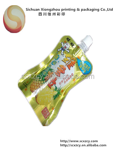 printing standup pouch with spout for coconut water