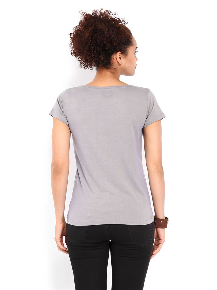 フィットネスグレーのプリントのtシャツ卸売女性オーガニックティーシャツデザイン仕入れ・メーカー・工場