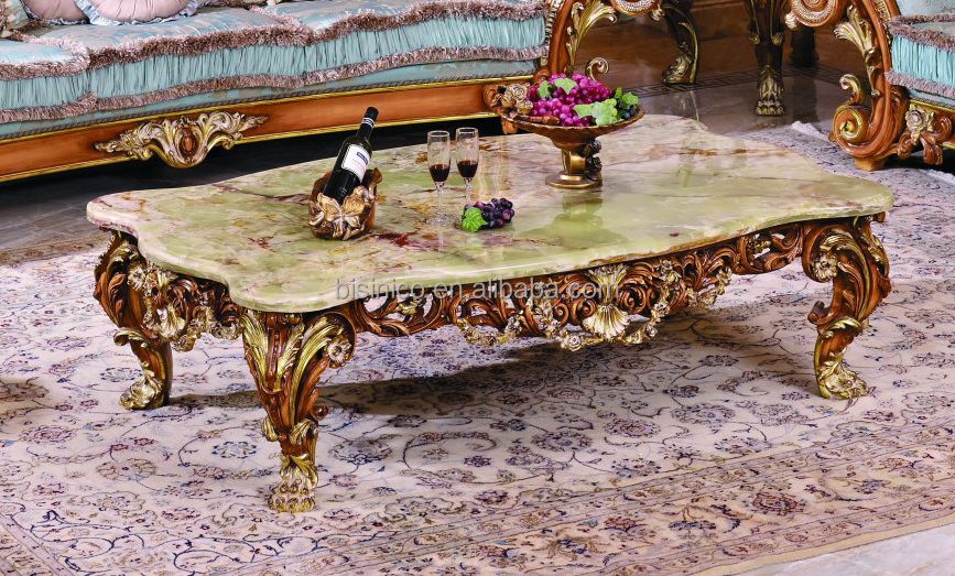 Luxury Victorian Wood Carving Coffee Table With Marble Top/classic ... Luxury Victorian Wood Carving Coffee Table With Marble Top/classic ...