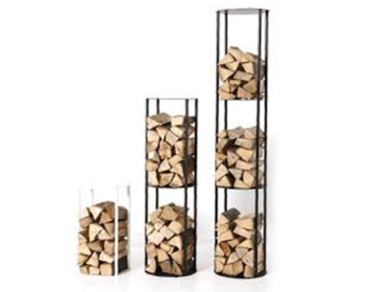 Fireplace Accessory Metal Smart Log Holder Rack Wrought Iron