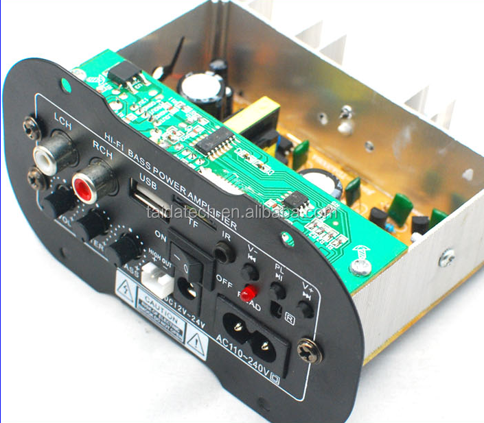 Taidacent - Amplificador de potencia para subwoofer de coche (220 V, 12 V,  24 V, amplificador de audio universal con Bluetooth integrado)