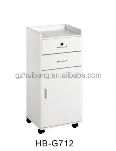 White Color Wood Salon Beauty Trolley Cart From Huibang Hb G712