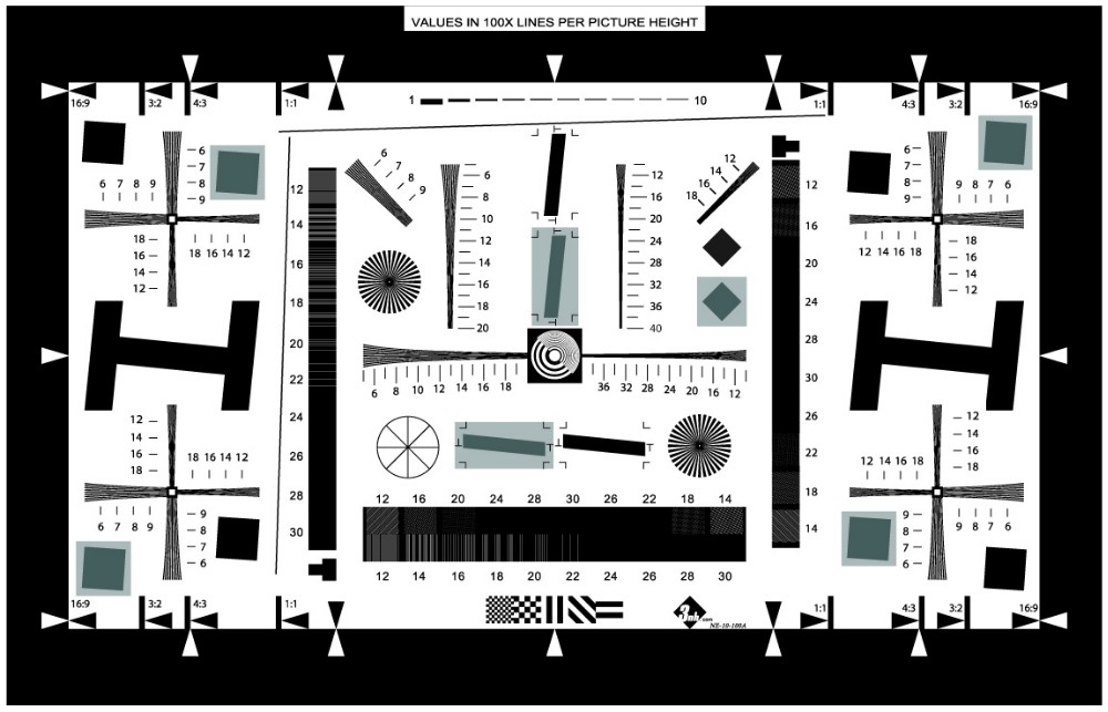 Iso12233 4000 Lines 8x 4k Cctv Camera Iso 12233 Test Chart For 12mp