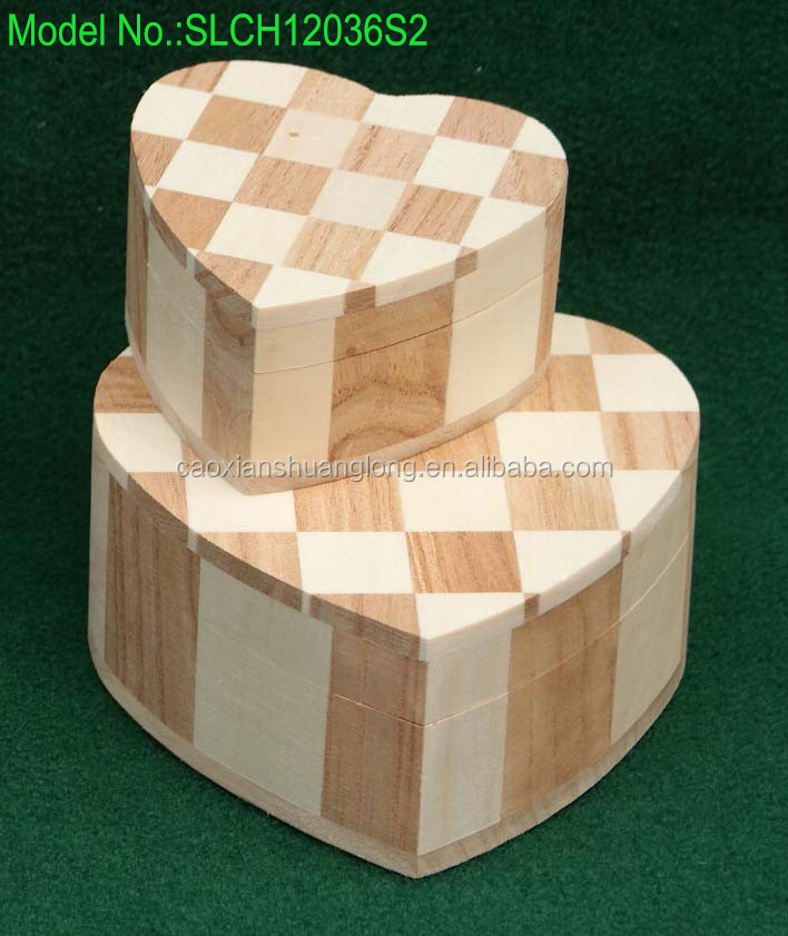 新しい2014年ハート形の箱を設計された木製仕入れ・メーカー・工場