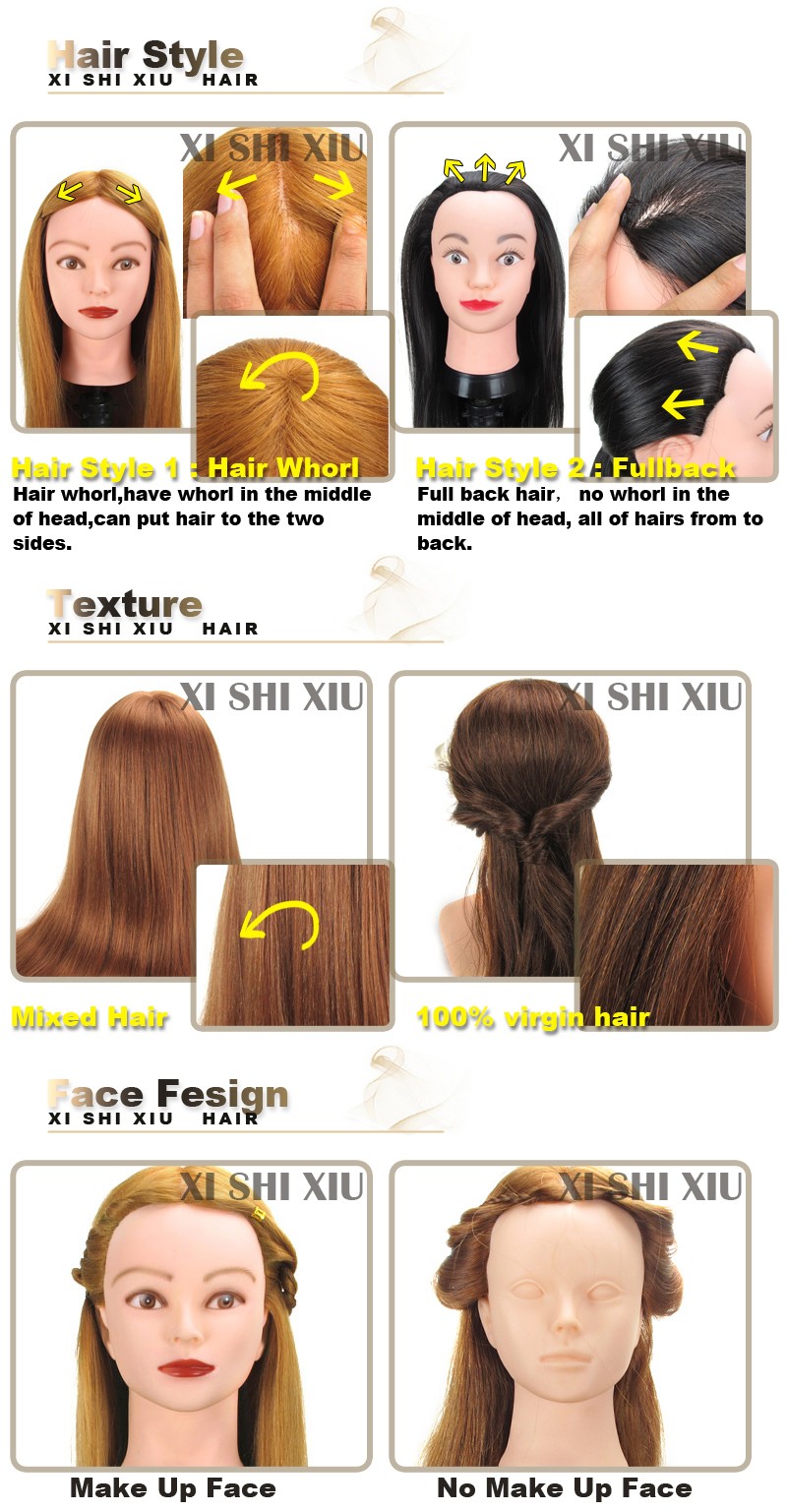 2016 XISHIXIU HAIR factory price eyelash extension training mannequin head for eyelash extension