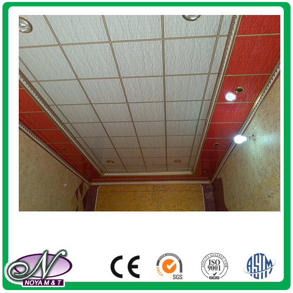 Lightweight beautiful pattern orient design aluminum foil cheap ceiling panel