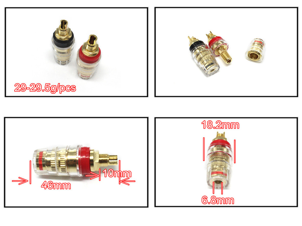 金メッキバインディングポストバナナプラグコネクタオーディオアンプ端子仕入れ・メーカー・工場