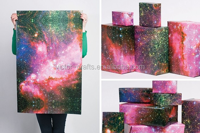 ビクター工芸大銀河プリント ギフト ラップ カラフル星ギフト紙シート仕入れ・メーカー・工場