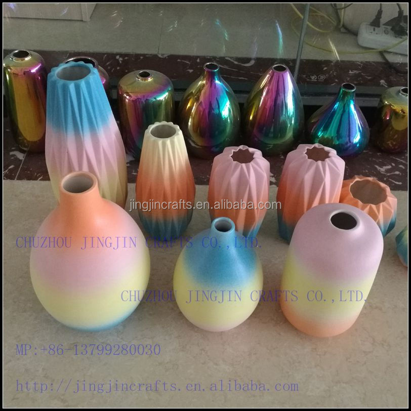 rainbown 2018 trendy indoor multi glazed ceramic vase.jpg