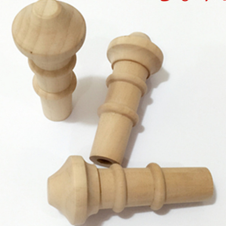 Custom Long Painted Wooden Knob Natural Wooden Cabinet Drawer