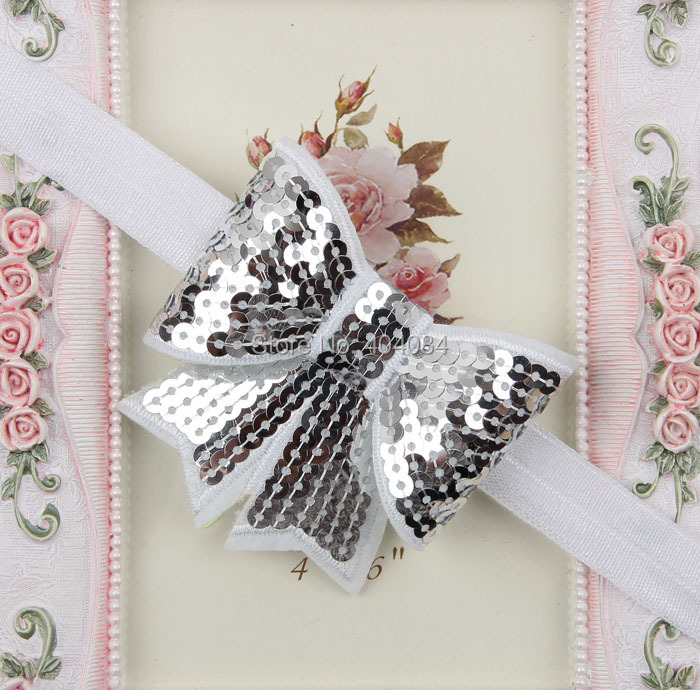 новый блеск блесток немного развеселить волос лук hairbands ребенка девушка новорожденных мягкой стрейч ободки 20pcs/lot drop Доставка новый блеск блесток немного развеселить волос лук hairbands ребенка девушка новорожденных мягкой стрейч ободки 20pcs/lot drop Доставка
