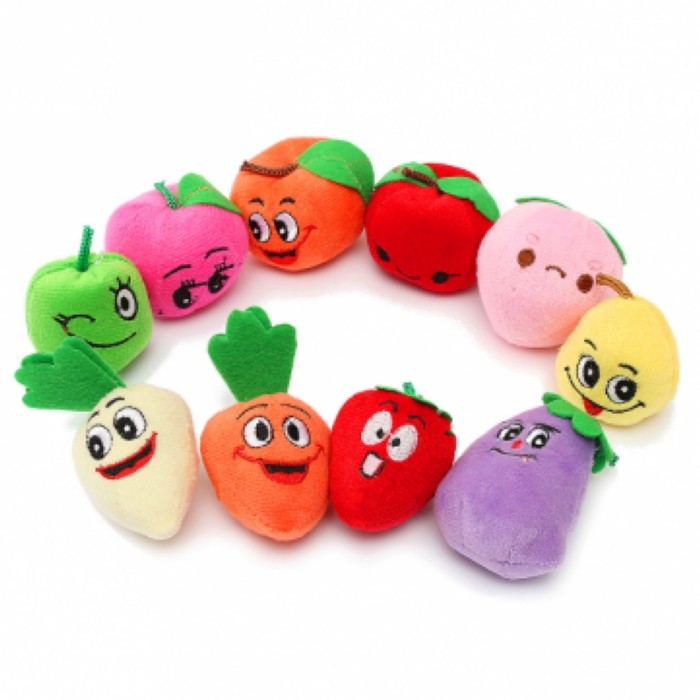 plush fruit and vegetable toys