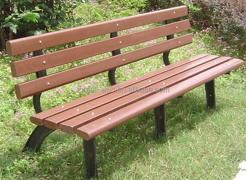 Composite Wood Curved Outdoor Bench Cheap Outdoor Concrete Bench