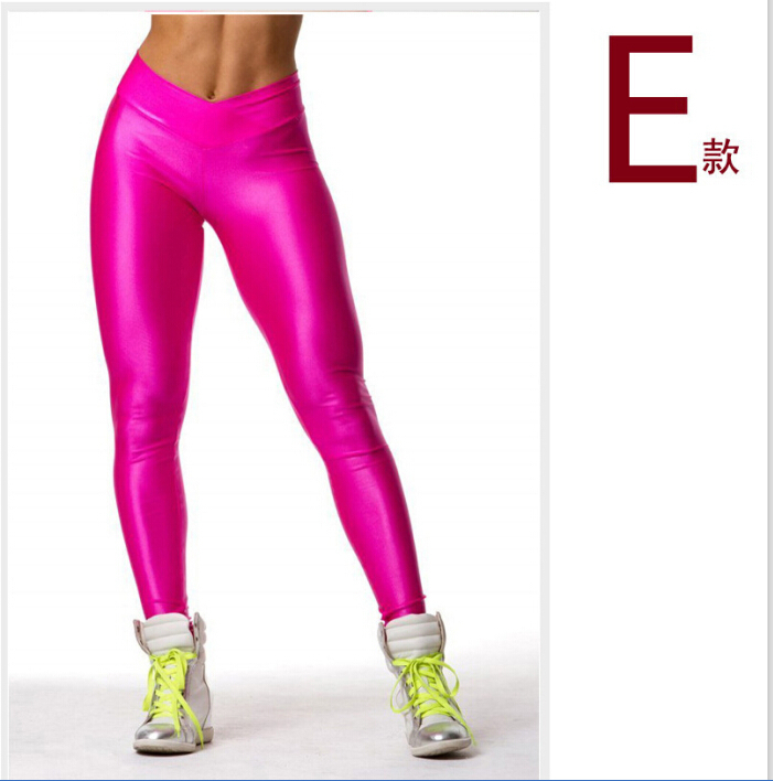 European Hot Sales Colorful Shiny Slimming Tight Yoga Pants Buy Women