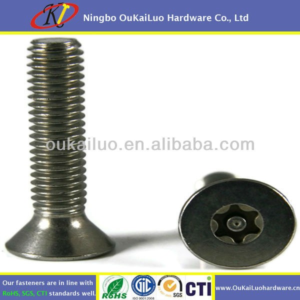 Raised Countersunk Head Stainless Steel Pentagon Socket Security Screw