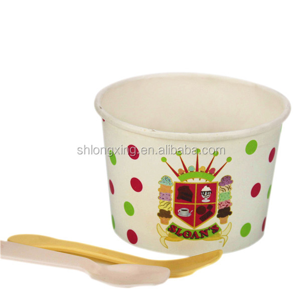 disposable ice cream cups or custom frozen yogurt cups