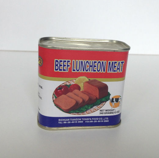 340g Canned Beef with Rectangular Tin