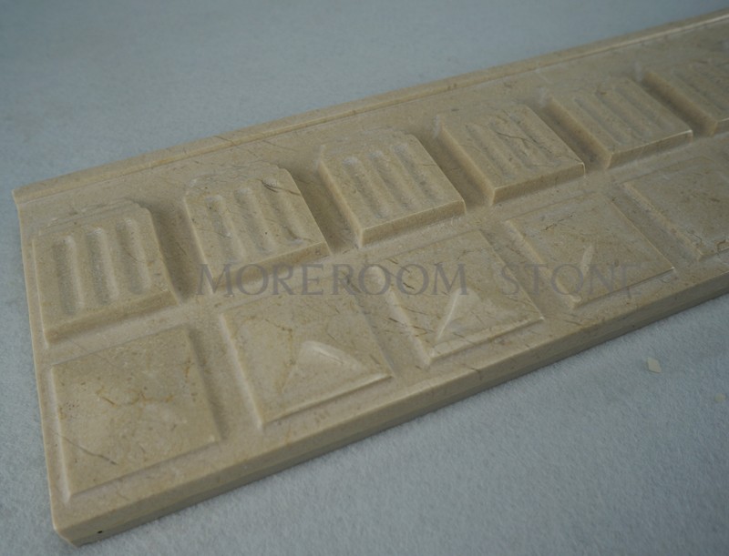ML-B008 Iran Marble Tiles Price Beige Marble Borders 3D Decor Border Tiles Marble Border Tiles Wall Skirting Marble Wall Decoration CNC Marble Panels for Wall Decoration MOREOOM STONE-5.jpg