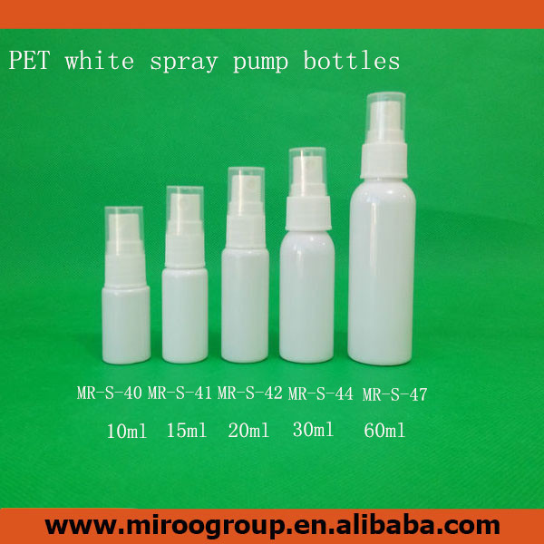 pe白色不透明なプラスチック製薬細かい霧状のスプレーボトル、 ポケットのプラスチックの詰め替え香水スプレーボトル仕入れ・メーカー・工場