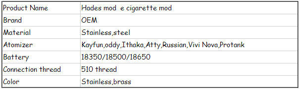 Best mechanical 26650 mod copper hades mod atomizer hades copper hades in stock Vsingtech