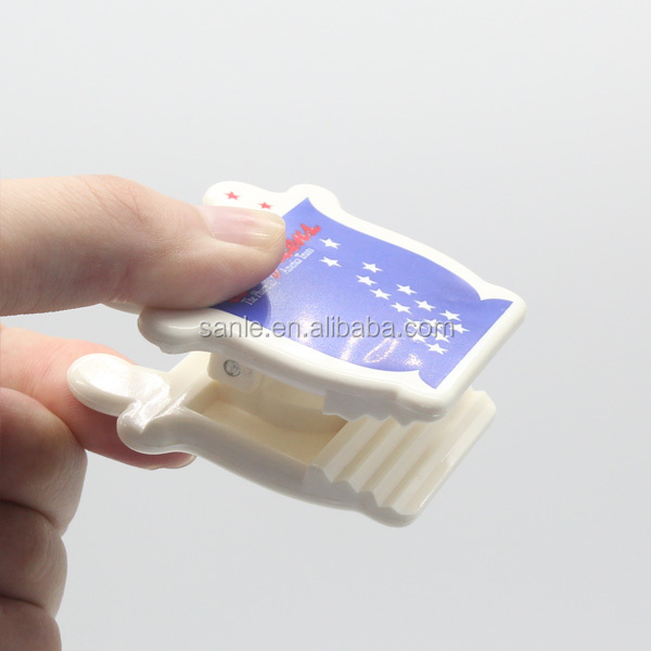 Plastic magnetic clip with printing for sale