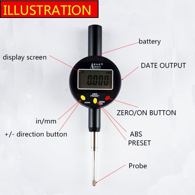 0100mm Digital Dial Indicator With Data Output Buy Dial Indicator