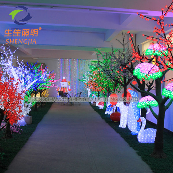 Can choose color tree lights led christmas tree lights artificial mushroom