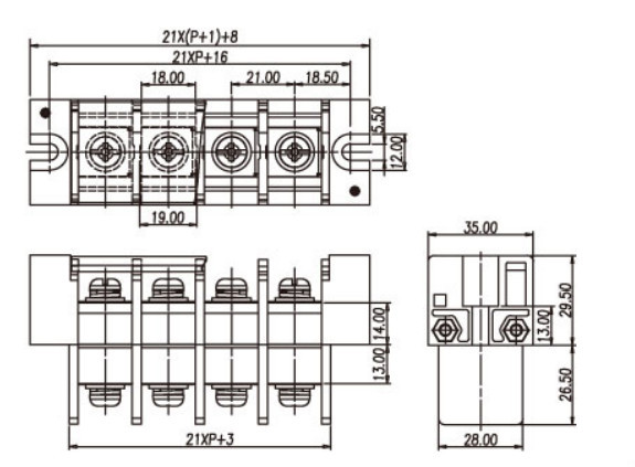 大電流電源のulceは承認されたバリアスクリューターミナルブロックコネクタkt8-10600v115a21ミリメートルピッチ仕入れ・メーカー・工場