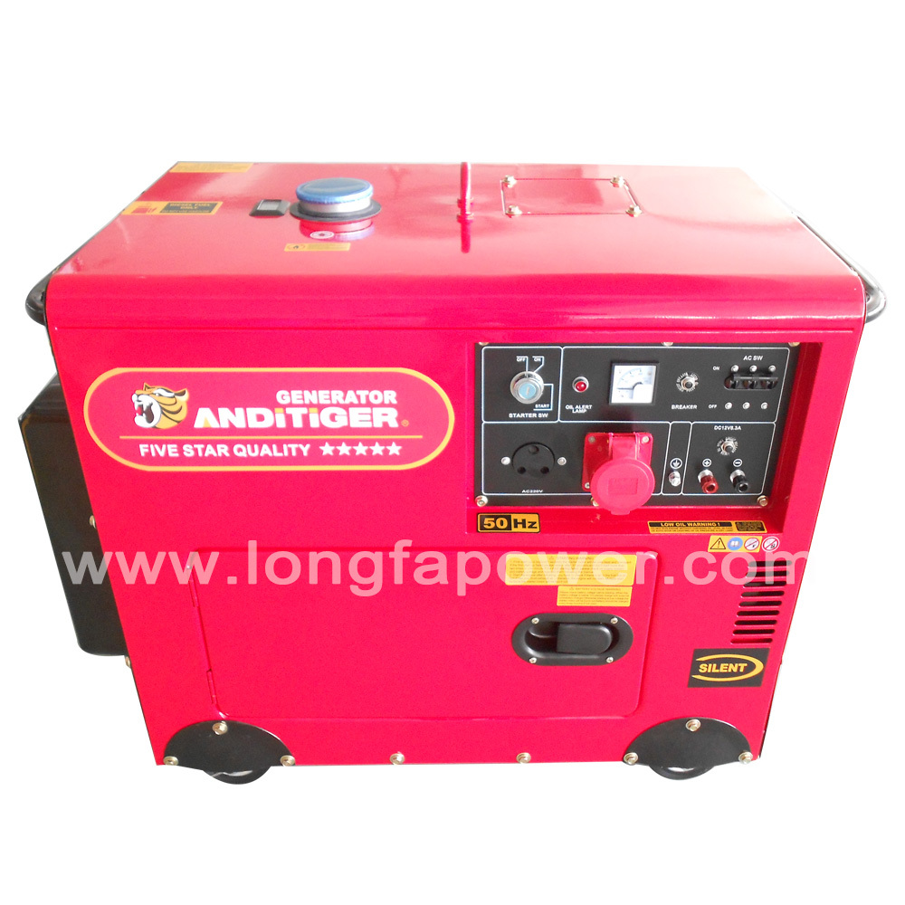 8kva 220v Red Colour Three Phase Silent Generator Diesel For South