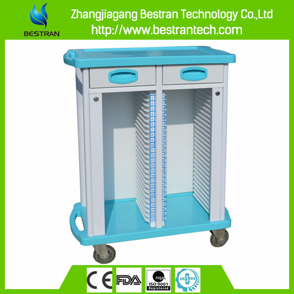 Abs Medical Records Trolley Shelves Medical Plastic Chart Holder