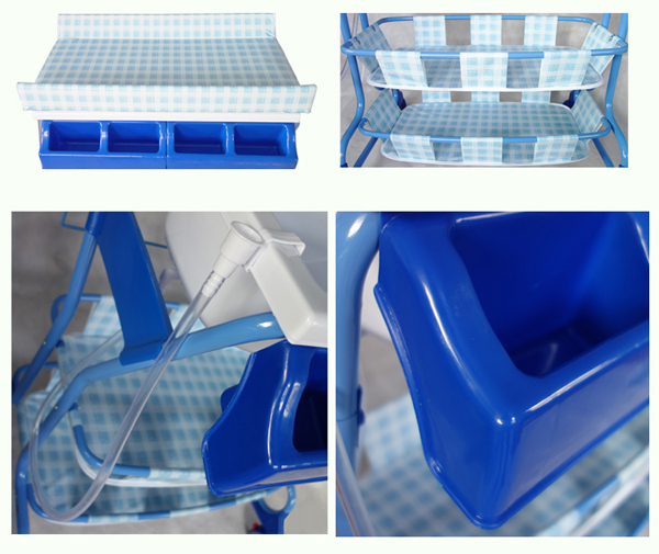 2015 Plastic folded baby bath station with stand