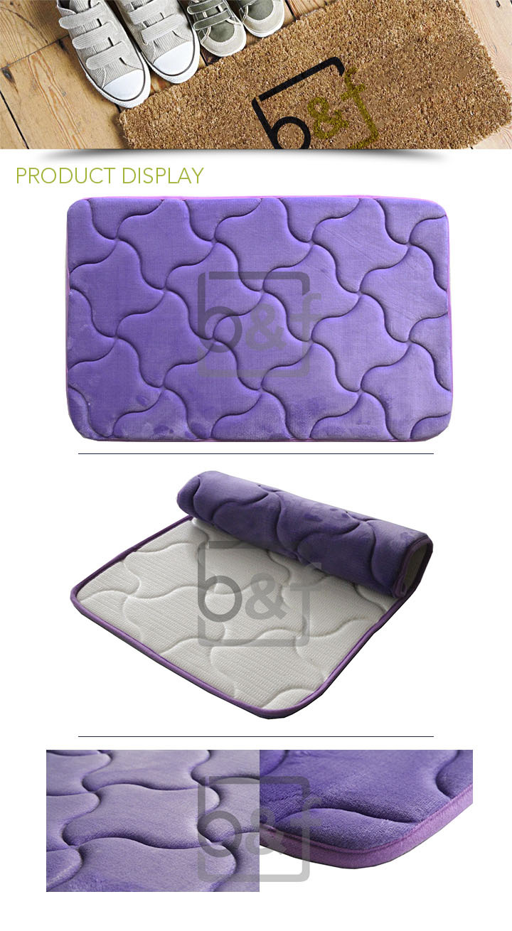 低反発ソフトアンチ- スリップ紫色の浴室のマット問屋・仕入れ・卸・卸売り