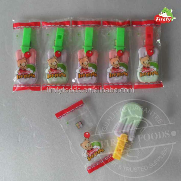 Icecream pressed candy with whistle