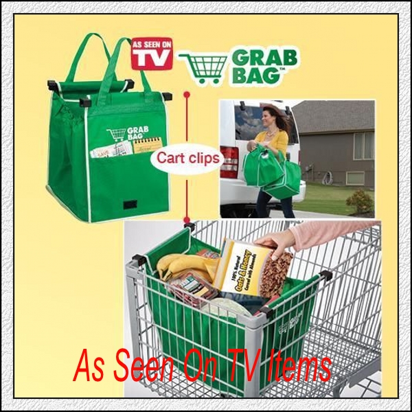 クリップ福袋の食料品の袋の再利用可能なショッピングカートにテレビで見られるように仕入れ・メーカー・工場